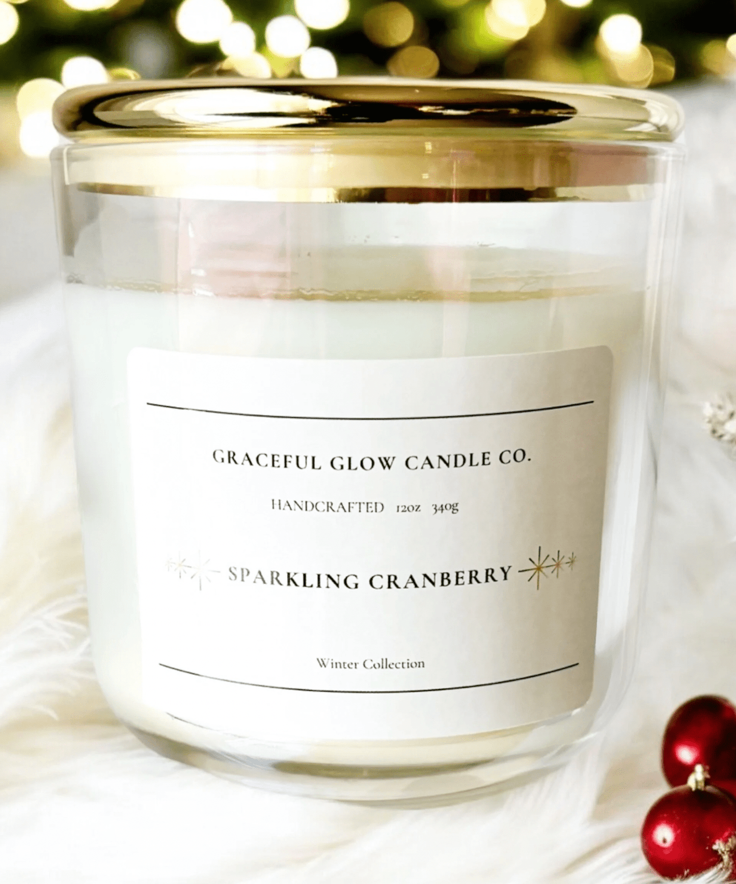 Graceful Glow Candle Co. Candle Sparkling Cranberry